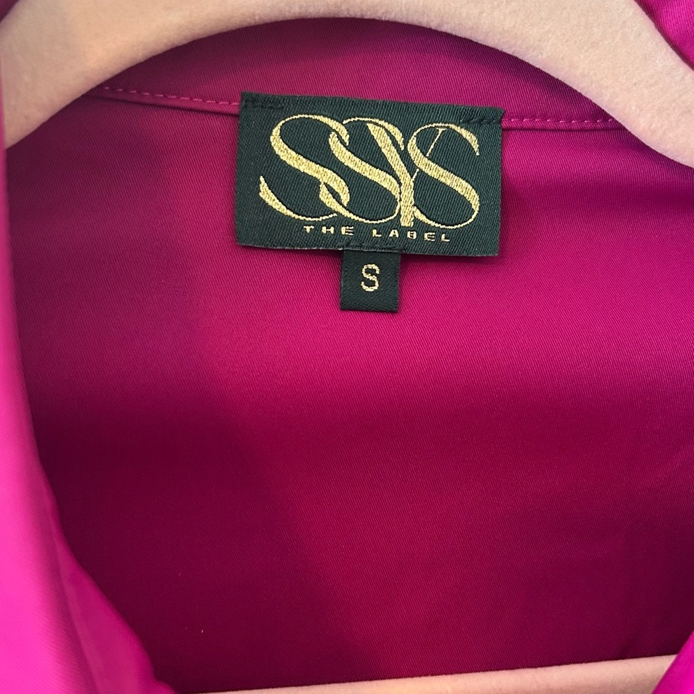 SSY The Finley‎ Ruffle Dress in Magenta SZ SM - Picture 4 of 7